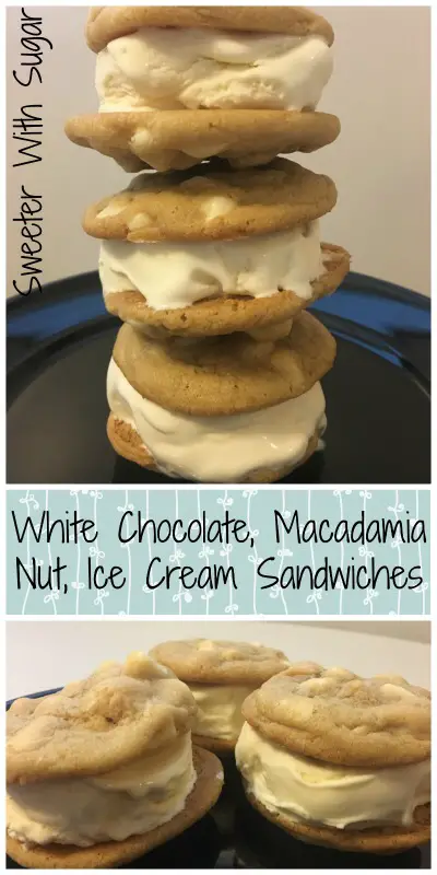 White Chocolate Macadamia Nut Ice Cream Sandwiches