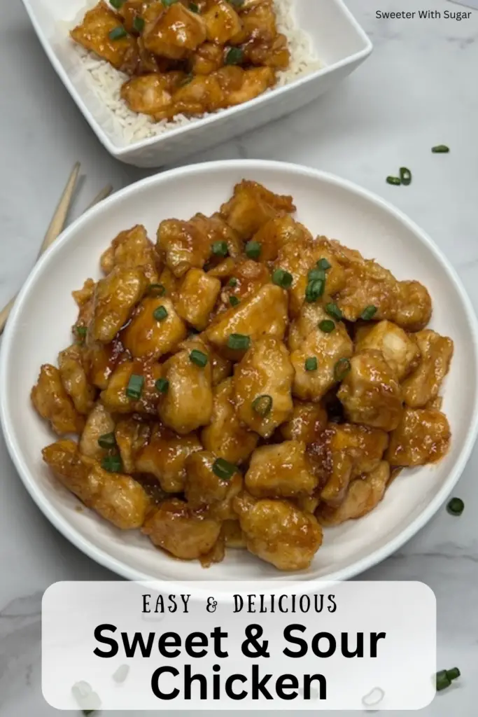 This Sweet and Sour Chicken recipe is a must try. Tender chicken pieces are coated in a tangy, homemade sweet and sour sauce. Ideal for a quick and easy weeknight dinner, this Asian-inspired dish is sure to be a hit with the whole family! #SweetAndSourChicken #AsianCuisine #QuickDinner #HomemadeRecipes #FamilyMeals #EasyCooking #DeliciousDishes 