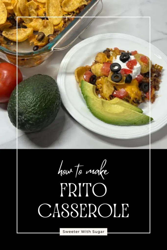 Make dinner fun and flavorful with this easy Frito Casserole recipe! Packed with seasoned ground beef, melted cheese, and crunchy Fritos, this hearty dish is a family favorite. Perfect for busy weeknights or casual gatherings, it’s a quick and comforting meal that everyone will love. #FritoCasserole #EasyDinnerRecipe #FamilyFavorites #ComfortFood #TexMexCasserole #QuickMeals #CheesyGoodness