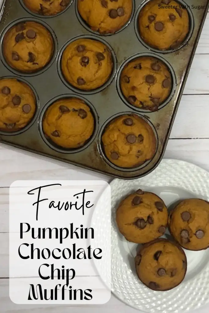 Pumpkin Chocolate Chip Muffins are the perfect blend of fall flavors! These moist and fluffy muffins combine the warm spices of pumpkin with rich, melty chocolate chips for a delicious snack or breakfast. Easy to make and perfect for cozy mornings, holiday gatherings, or a sweet treat on the go. #PumpkinMuffins #ChocolateChipMuffins #FallBaking #PumpkinRecipes #EasyMuffins #HolidayTreats #BakingWithPumpkin