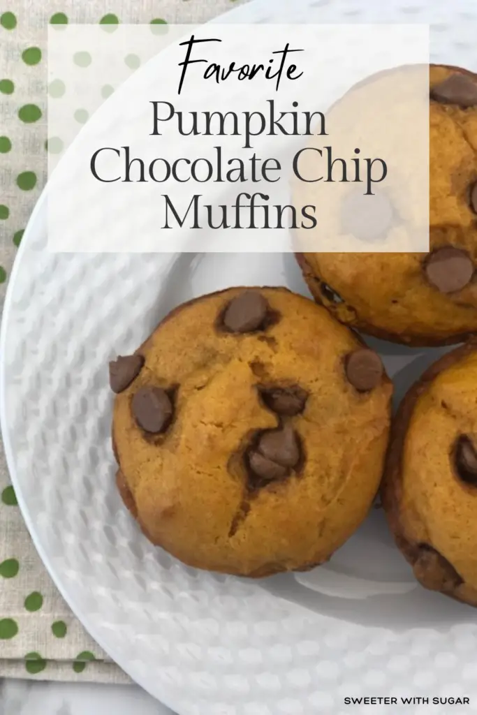 Pumpkin Chocolate Chip Muffins are the perfect blend of fall flavors! These moist and fluffy muffins combine the warm spices of pumpkin with rich, melty chocolate chips for a delicious snack or breakfast. Easy to make and perfect for cozy mornings, holiday gatherings, or a sweet treat on the go. #PumpkinMuffins #ChocolateChipMuffins #FallBaking #PumpkinRecipes #EasyMuffins #HolidayTreats #BakingWithPumpkin