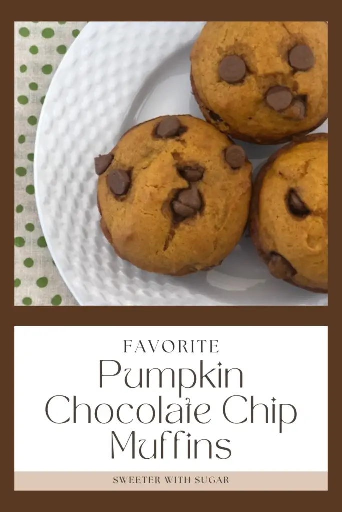 Pumpkin Chocolate Chip Muffins are the perfect blend of fall flavors! These moist and fluffy muffins combine the warm spices of pumpkin with rich, melty chocolate chips for a delicious snack or breakfast. Easy to make and perfect for cozy mornings, holiday gatherings, or a sweet treat on the go. #PumpkinMuffins #ChocolateChipMuffins #FallBaking #PumpkinRecipes #EasyMuffins #HolidayTreats #BakingWithPumpkin