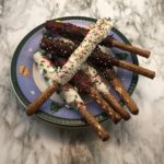 Chocolate Peanut Butter Fudge Dipped Pretzel Recipe-fun holiday treat.