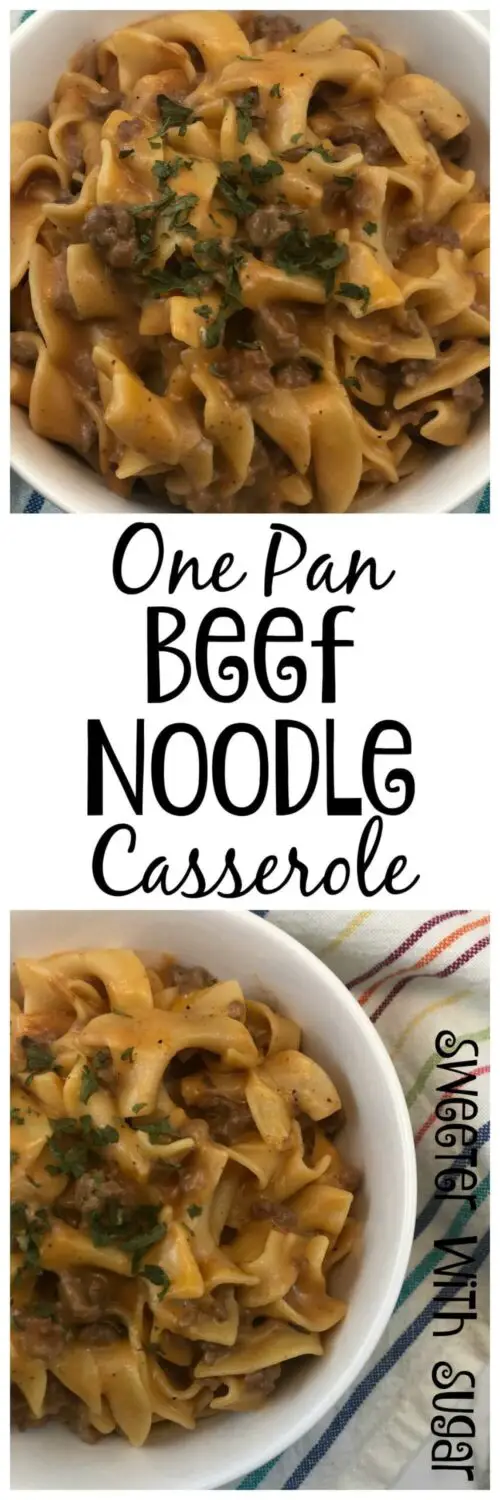 One Pan Beef Noodle Casserole