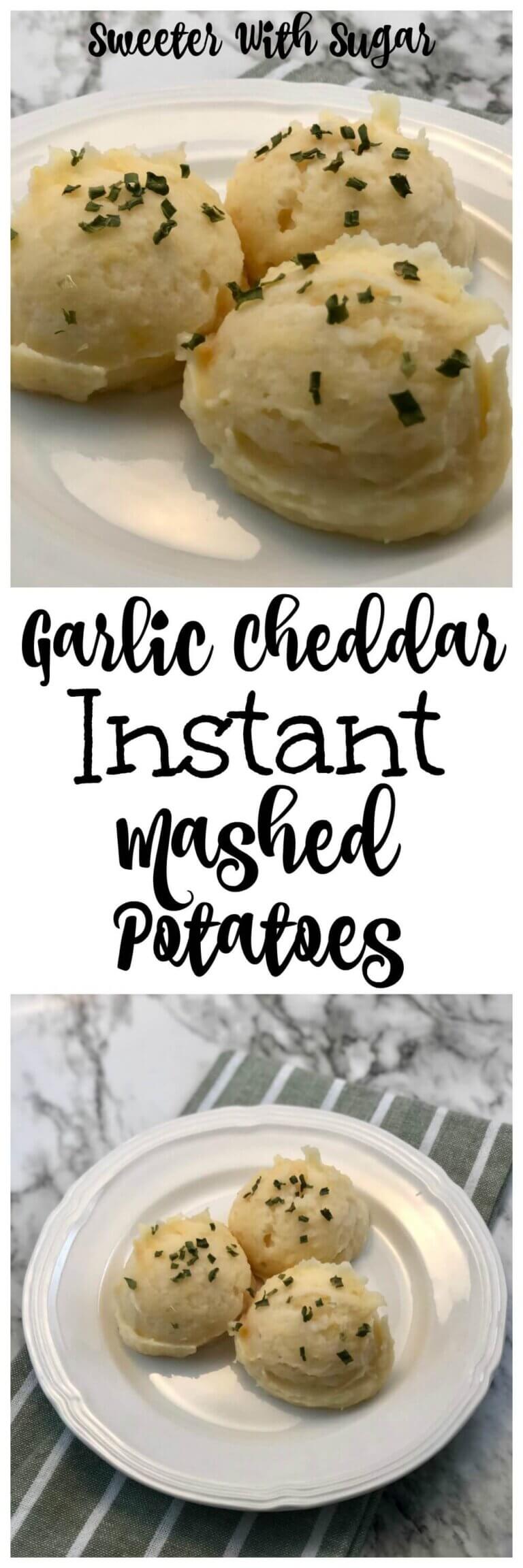 Garlic Cheddar Instant Mashed Potatoes