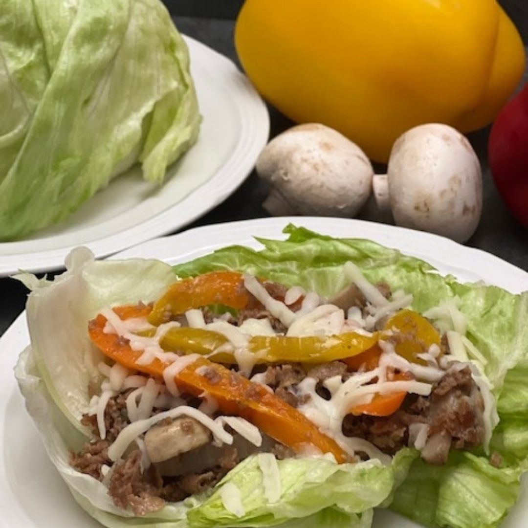 Philly Cheesesteak Lettuce Wraps