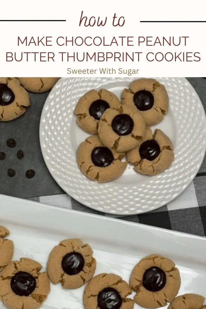 Chocolate Peanut Butter Thumbprint Cookies