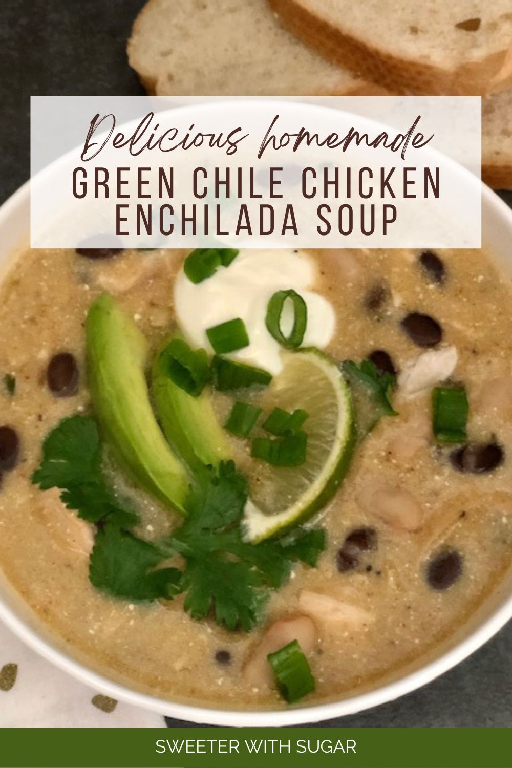 Green Chile Chicken Enchilada Soup