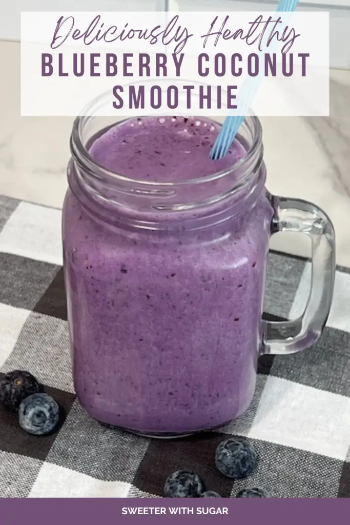 Blueberry Coconut Protein Smoothie is a refreshing and delicious smoothie for breakfast or as a healthy snack. The protein powder is delicious. The best I have tried. #ProtienPowder #CleanSimpleEatsProtienPowder #CoconutProteinPowder #LiquidBreakfast #EasySmoothies #SmoothieRecipes