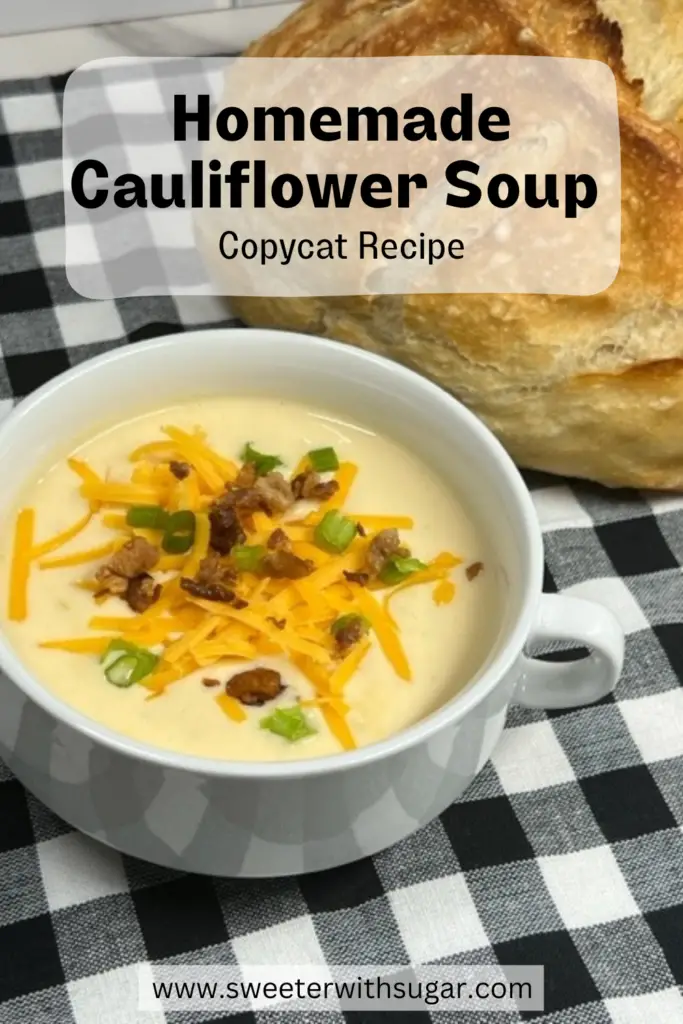 Wisconsin Cauliflower Soup is a creamy and delicious copycat recipe of Zupas delicious soup. It is a great comfort food recipe you will love. #Zupas #WisconsinCauliflowerSoup #Copycat #Soup #ComfortFood