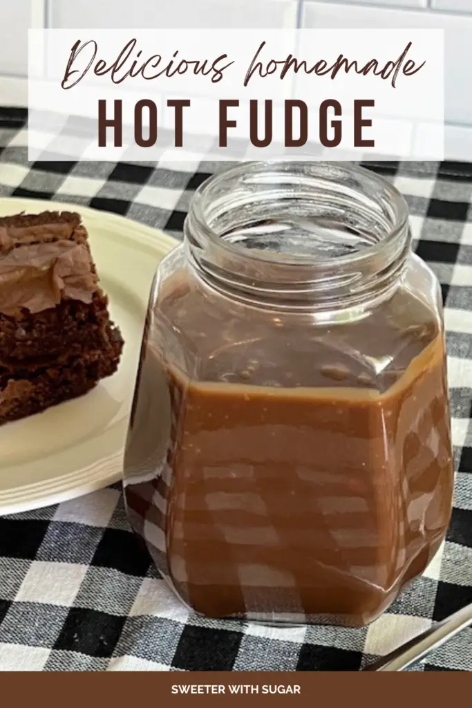Homemade Hot Fudge is delicious drizzled over scoops of creamy vanilla ice cream or warm browines. It is perfect for satisfying cravings or adding a touch of gourmet flair to your favorite desserts. #HotFudge #HomemadeHotFudge #EasyHotFudgeRecipe #DessertToppings