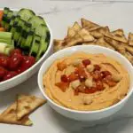 Roasted Red Pepper Hummus-Sweeter With Sugar