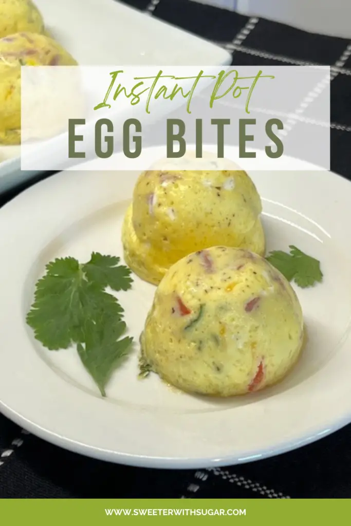 Instant Pot Egg Bites are so simple to make and quick to cook in the instant pot or pressure cooker. You can use leftovers from dinner-whatever sounds good in your egg bites. #InstantPotRecipes #PressureCookerRecipes
#EggBites #EggMuffins #EasyBreakfastRecipes