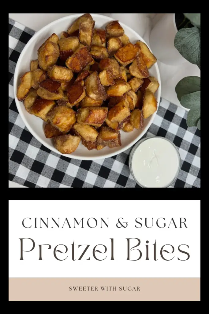 Delight in the sweet and irresistible flavor of our Homemade Cinnamon and Sugar Pretzel Bites. These soft, chewy bites are perfect for dessert or a sweet snack, easy to make, and a guaranteed crowd-pleaser! #CinnamonSugarPretzels #SweetSnacks #EasyRecipes #DessertBites #HomemadeTreats #BakingRecipes #SnackTime #SweetTreats