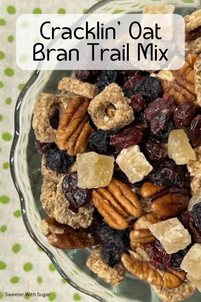 Cracklin' Oat Bran Trail Mix is crunchy and sweet. Featuring the wholesome crunch of Cracklin' Oat Bran cereal, combined with nuts and dried fruits, this trail mix is perfect for any occasion. Ideal for on-the-go snacking, lunchboxes, or a quick breakfast, it offers a satisfying blend of flavors and textures that everyone will love. #CracklinOatBran #SnackMix #HealthySnacks #EasyRecipes #OnTheGoSnacks #NutritiousTreats #QuickBreakfast