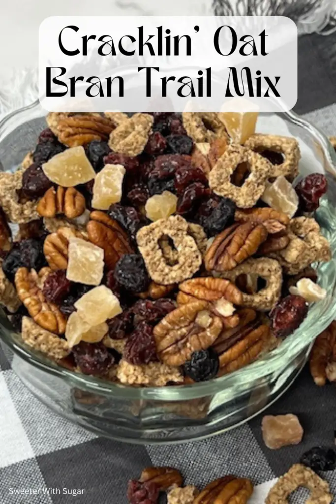 Cracklin' Oat Bran Trail Mix is crunchy and sweet. Featuring the wholesome crunch of Cracklin' Oat Bran cereal, combined with nuts and dried fruits, this trail mix is perfect for any occasion. Ideal for on-the-go snacking, lunchboxes, or a quick breakfast, it offers a satisfying blend of flavors and textures that everyone will love. #CracklinOatBran #SnackMix #HealthySnacks #EasyRecipes #OnTheGoSnacks #NutritiousTreats #QuickBreakfast