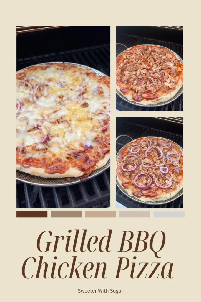 This Grilled Barbecue Chicken Pizza recipe has tender chicken, smoky barbecue sauce, red onion and melty cheese layered on a crispy crust. Perfect for a summer cookout or a quick weeknight dinner, this pizza brings the bold flavors of the grill straight to your table. #BBQChickenPizza #GrilledPizza #SummerRecipes #BarbecuePizza #EasyDinner #PizzaNight #GrillingSeason