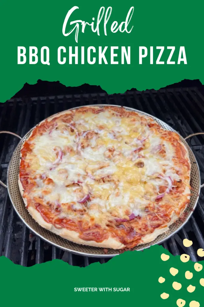 This Grilled Barbecue Chicken Pizza recipe has tender chicken, smoky barbecue sauce, red onion and melty cheese layered on a crispy crust. Perfect for a summer cookout or a quick weeknight dinner, this pizza brings the bold flavors of the grill straight to your table. #BBQChickenPizza #GrilledPizza #SummerRecipes #BarbecuePizza #EasyDinner #PizzaNight #GrillingSeason