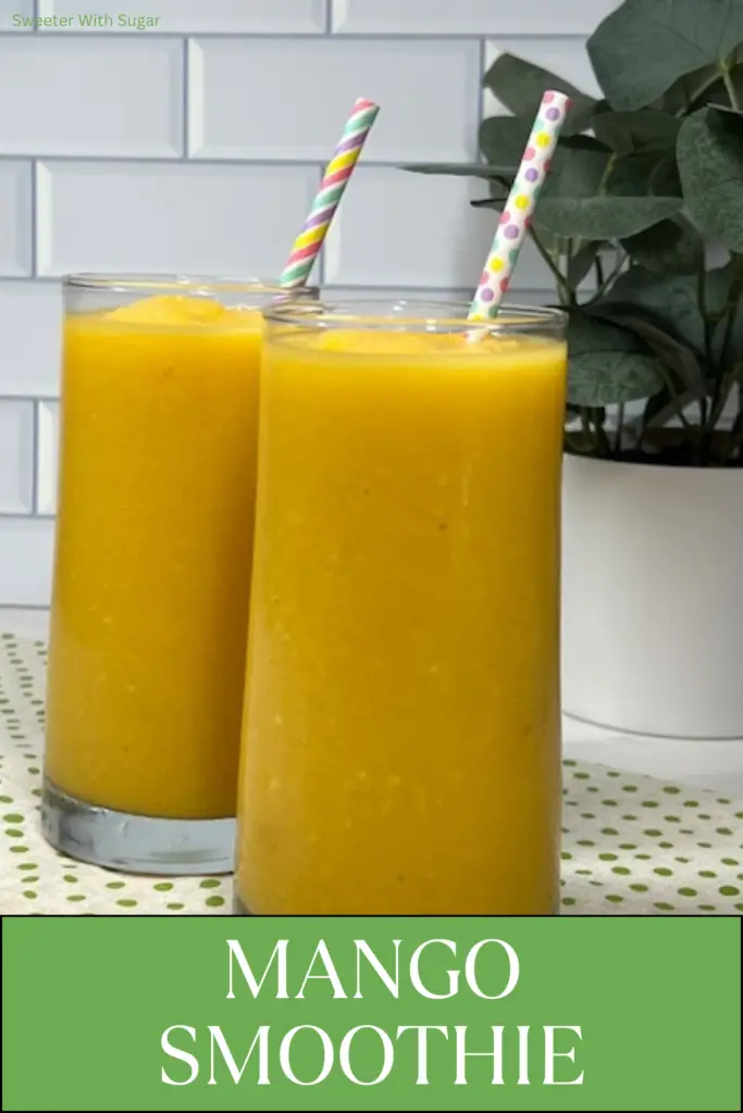 The tropical taste of this creamy Mango Smoothie is perfect for summer and anytime of the year. This smoothie is blended with mangoes, peaches, pineapple and coconut water, this smoothie is both refreshing and nutritious. Perfect for breakfast, a snack, or a post-workout drink, it's packed with vitamins and natural sweetness. Quick and easy to make, it's a delicious way to stay energized all day long! #MangoSmoothie #HealthyDrinks #TropicalSmoothie #EasyRecipes #BreakfastIdeas #PostWorkoutDrink #SummerRecipes