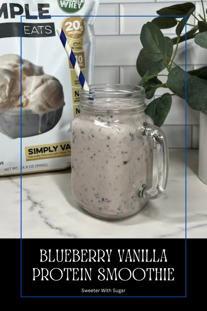 Bursting with juicy blueberries, a fresh peach, vanilla protein powder, and milk, this smoothie is perfect for a post-workout boost or a quick breakfast on the go. Packed with antioxidants, protein, and natural sweetness, it’s a delicious way to stay energized and healthy. #BlueberryProteinSmoothie #HealthySmoothie #ProteinBoost #PostWorkoutRecipes #QuickBreakfast #AntioxidantRich #SmoothieLovers