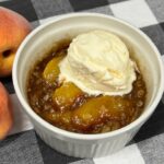 Peach Crisp For One-Sweeter With Sugar