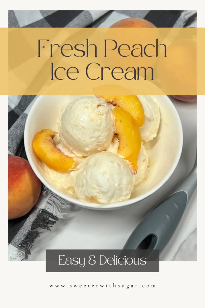 Peach Ice Cream is made with ripe, juicy peaches and a rich, creamy base, this homemade ice cream is the perfect way to cool down and indulge in the flavors of the season. Easy to make and bursting with sweet, fruity goodness, it's a family favorite for hot days, barbecues, or any summer gathering. #PeachIceCream #HomemadeIceCream #SummerDesserts #FruitIceCream #EasyRecipes #FrozenTreats #IceCreamLovers