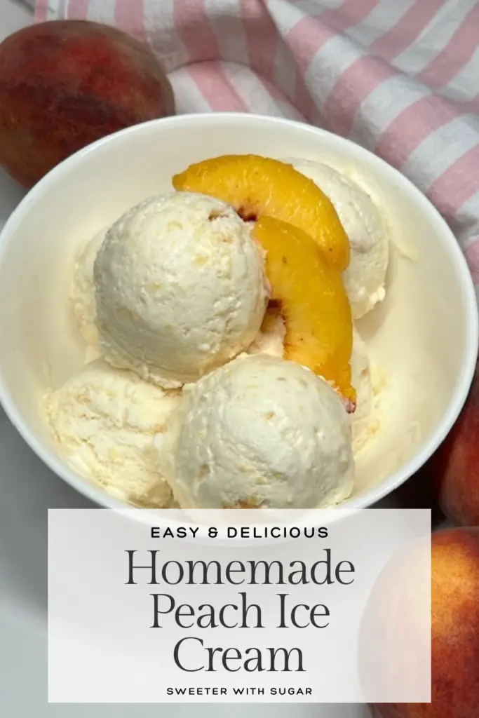 Peach Ice Cream is made with ripe, juicy peaches and a rich, creamy base, this homemade ice cream is the perfect way to cool down and indulge in the flavors of the season. Easy to make and bursting with sweet, fruity goodness, it's a family favorite for hot days, barbecues, or any summer gathering. #PeachIceCream #HomemadeIceCream #SummerDesserts #FruitIceCream #EasyRecipes #FrozenTreats #IceCreamLovers