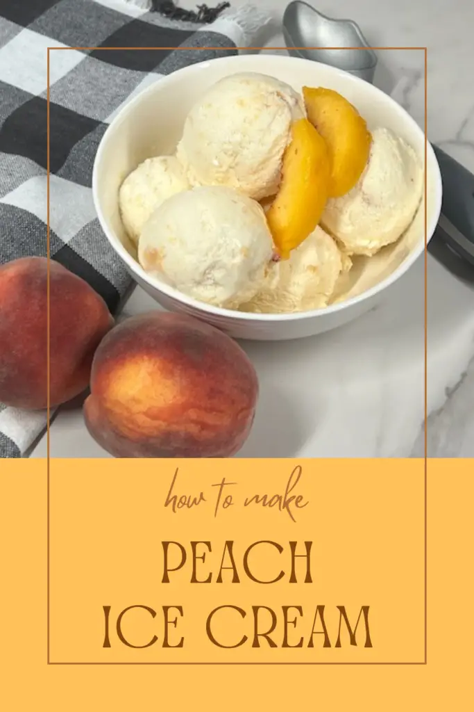 Peach Ice Cream is made with ripe, juicy peaches and a rich, creamy base, this homemade ice cream is the perfect way to cool down and indulge in the flavors of the season. Easy to make and bursting with sweet, fruity goodness, it's a family favorite for hot days, barbecues, or any summer gathering. #PeachIceCream #HomemadeIceCream #SummerDesserts #FruitIceCream #EasyRecipes #FrozenTreats #IceCreamLovers