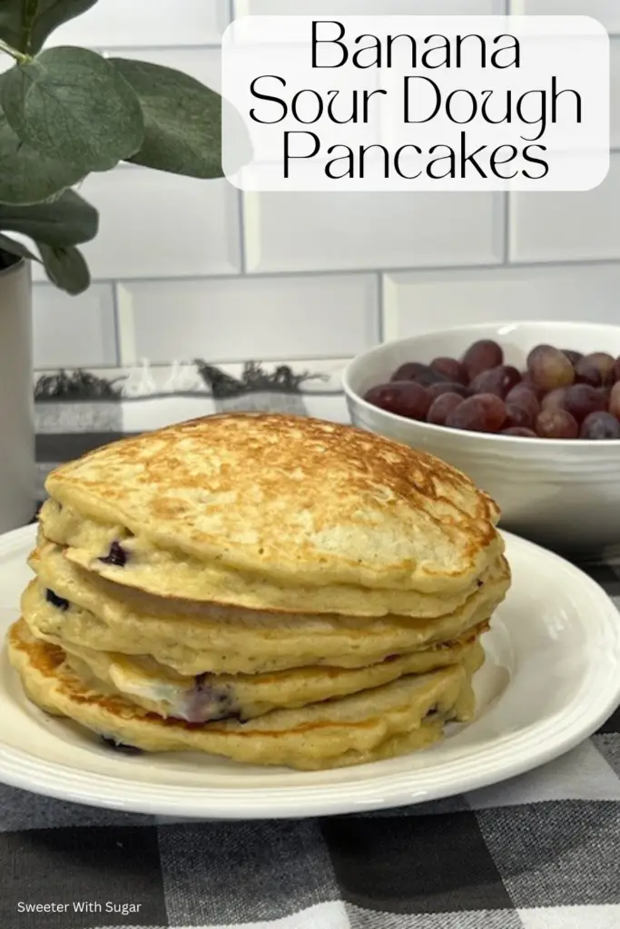 Start your morning with these fluffy and flavorful Banana Sourdough Pancakes! Made with ripe bananas and a tangy sourdough starter, these pancakes are the perfect blend of sweetness and a subtle tang. Light, airy, and easy to make, they’re ideal for breakfast or brunch. #BananaSourdoughPancakes #SourdoughRecipes #BreakfastIdeas #Brunch #EasyPancakes #HomemadeBreakfast #FluffyPancakes