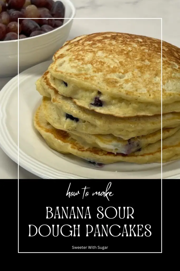 Start your morning with these fluffy and flavorful Banana Sourdough Pancakes! Made with ripe bananas and a tangy sourdough starter, these pancakes are the perfect blend of sweetness and a subtle tang. Light, airy, and easy to make, they’re ideal for breakfast or brunch. #BananaSourdoughPancakes #SourdoughRecipes #BreakfastIdeas #Brunch #EasyPancakes #HomemadeBreakfast #FluffyPancakes