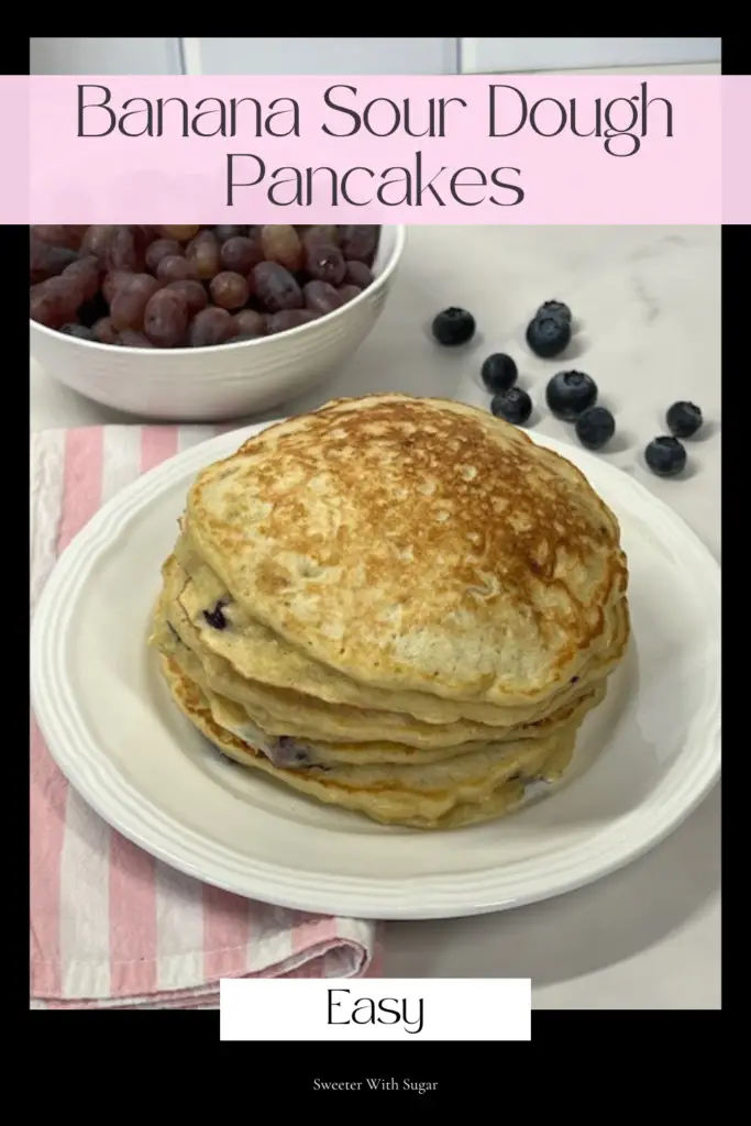 Start your morning with these fluffy and flavorful Banana Sourdough Pancakes! Made with ripe bananas and a tangy sourdough starter, these pancakes are the perfect blend of sweetness and a subtle tang. Light, airy, and easy to make, they’re ideal for breakfast or brunch. #BananaSourdoughPancakes #SourdoughRecipes #BreakfastIdeas #Brunch #EasyPancakes #HomemadeBreakfast #FluffyPancakes