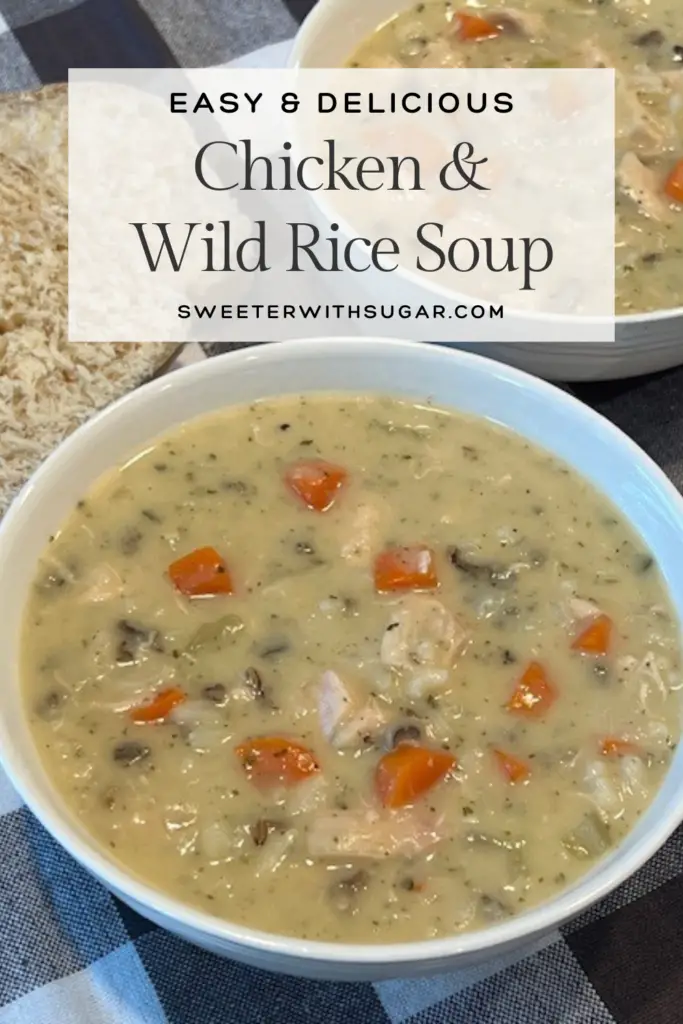 This hearty Chicken and Wild Rice Soup is made with tender chicken, nutty wild rice, and a blend of flavorful herbs and vegetables, this creamy soup is perfect for chilly days or family dinners. Easy to make and packed with wholesome ingredients, it’s a comforting meal that will warm you up from the inside out. #ChickenAndWildRiceSoup #ComfortFood #EasySoupRecipes #HealthyMeals #CozyDinners #WinterRecipes #HeartySoups