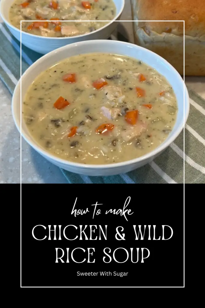 This hearty Chicken and Wild Rice Soup is made with tender chicken, nutty wild rice, and a blend of flavorful herbs and vegetables, this creamy soup is perfect for chilly days or family dinners. Easy to make and packed with wholesome ingredients, it’s a comforting meal that will warm you up from the inside out. #ChickenAndWildRiceSoup #ComfortFood #EasySoupRecipes #HealthyMeals #CozyDinners #WinterRecipes #HeartySoups