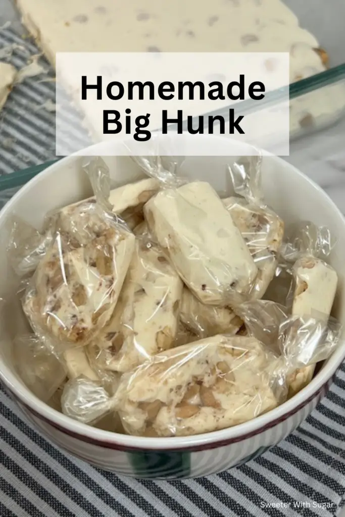 Make and enjoy the classic, chewy sweetness of a Homemade Big Hunk candy bar! Made with roasted peanuts and creamy nougat, this nostalgic treat is perfect for satisfying your sweet tooth. Easy to make and full of flavor, it’s a fun DIY candy recipe for holidays, gifting, or anytime snacking. #HomemadeBigHunk #DIYCandy #ClassicCandyRecipe #NougatAndPeanuts #SweetTreats #EasyDessertRecipes #NostalgicFlavors